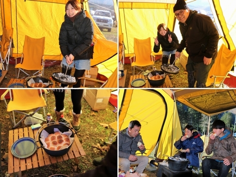 ふもとっぱらでそとあそび_キャンプ_朝食_焼き立て_パン_キャンパルジャパン_オガワ_コラボ