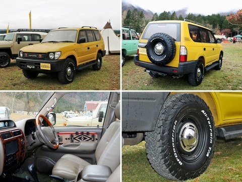 ふもとっぱらでそとあそび_2017_展示_カスタム_デモカー_プラド_丸目_LINEX_ナロー_ペンドルトン