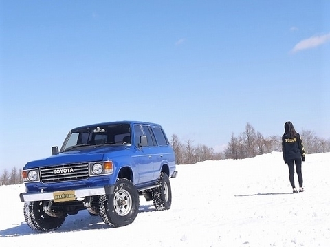 ランクル60_丸目_リフトアップ_スタッドレス_雪_冬_スノーボード
